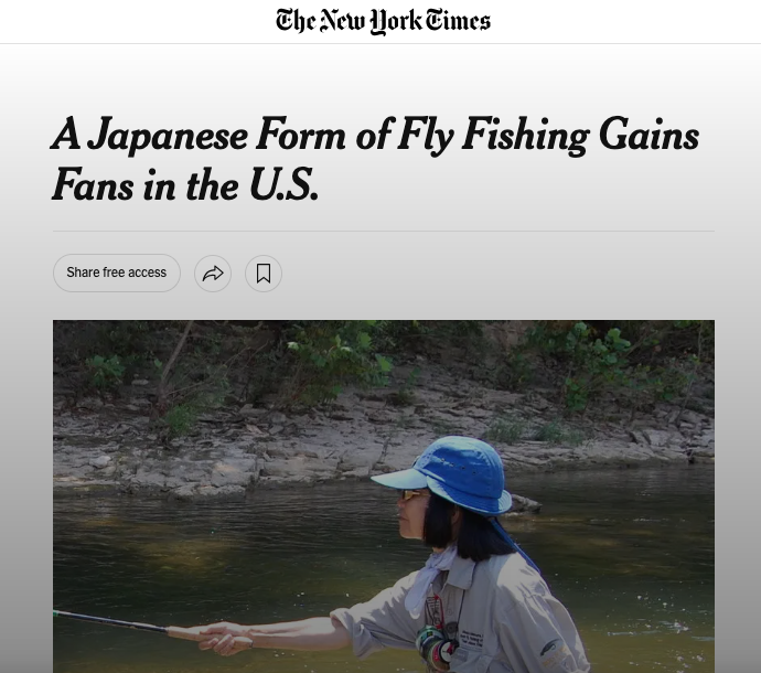 Tenkara featured in the New York Times!!!
