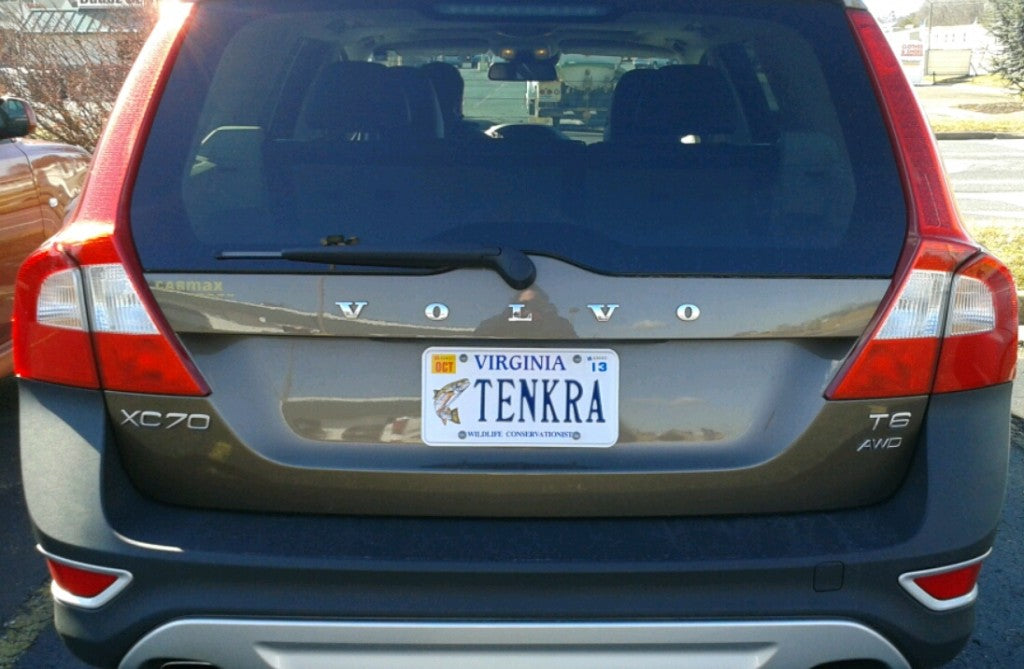 New Tenkara License Plate in Virginia