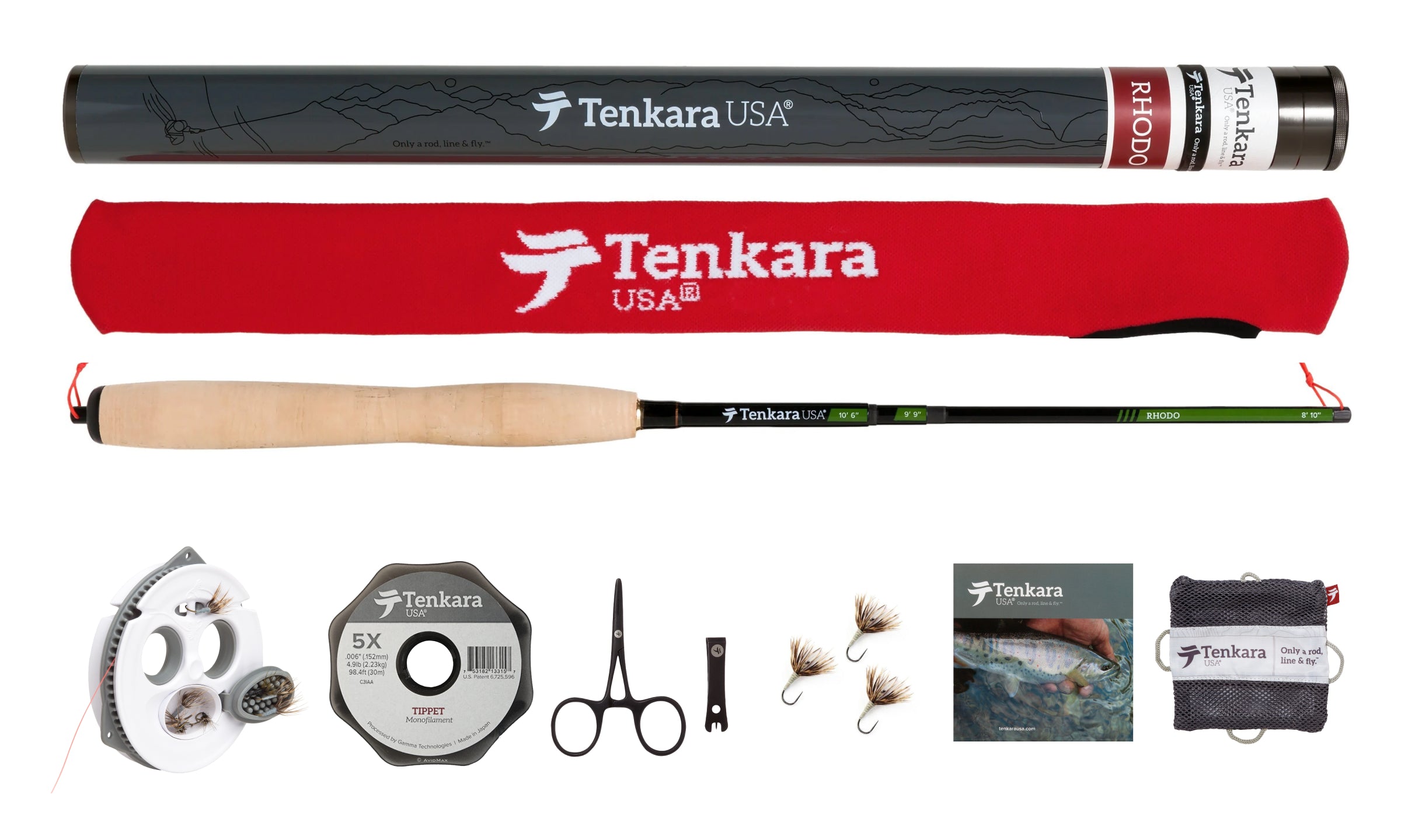 Tenkara USA Complete Set RHODO Rod Kit.