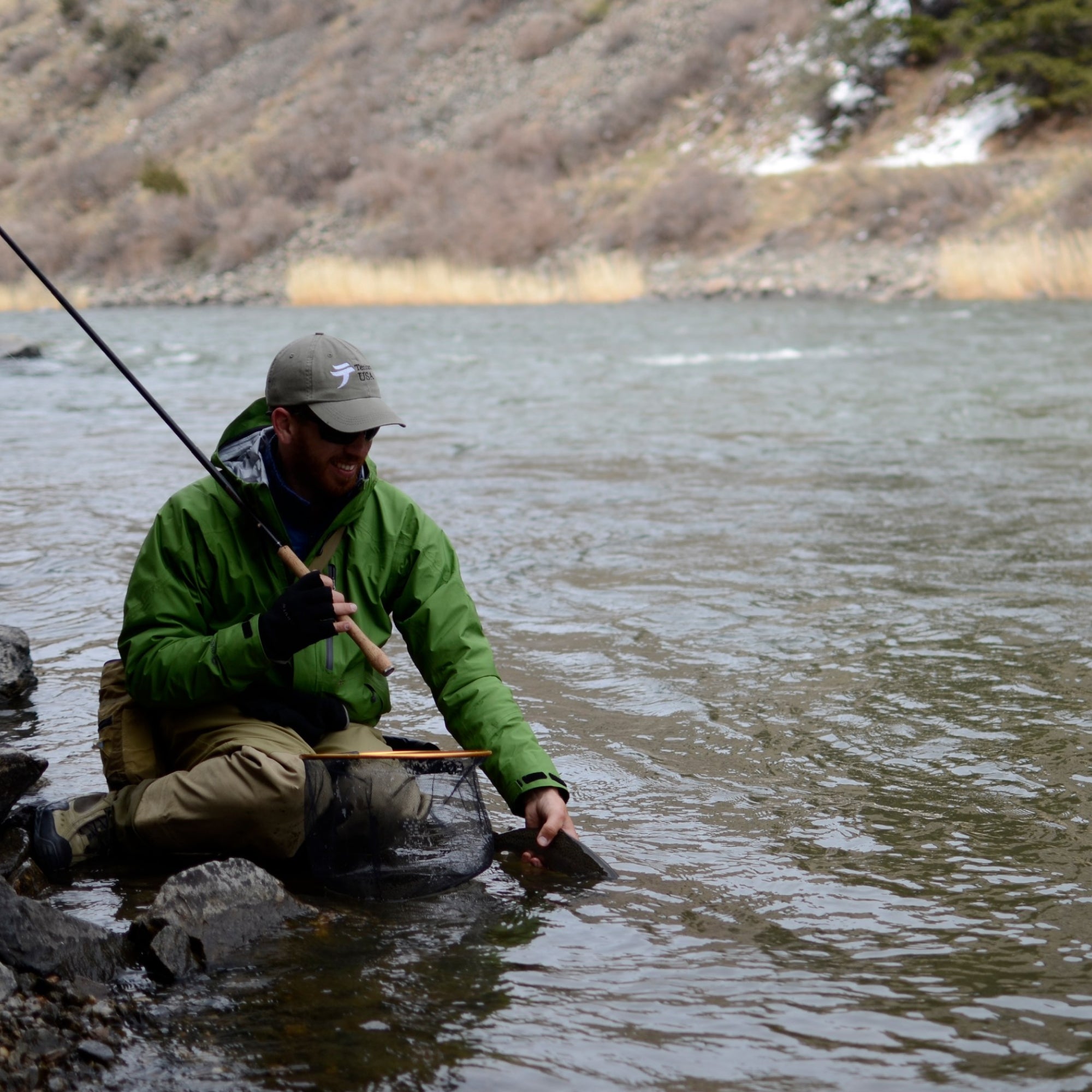 Tenkara Usa Rod and Tamo net.
