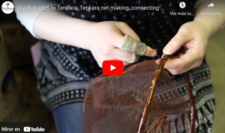 Quick Guide to Tenkara - Tenkara net making: connecting the mesh bag to net frame