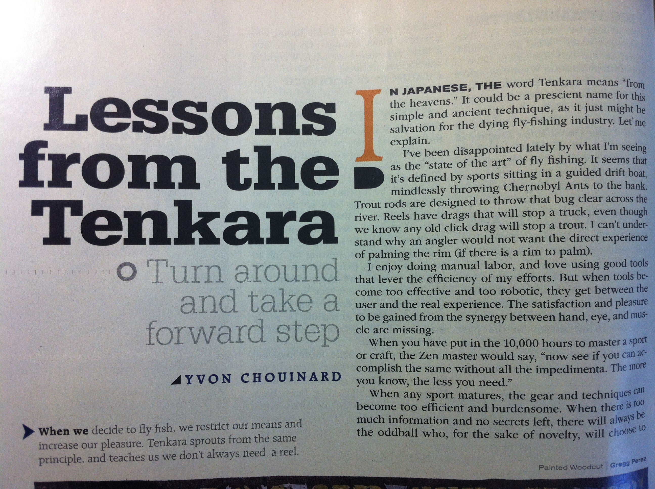 Tenkara featured in current Fly Fisherman magazine Article by Yvon Chouinard
