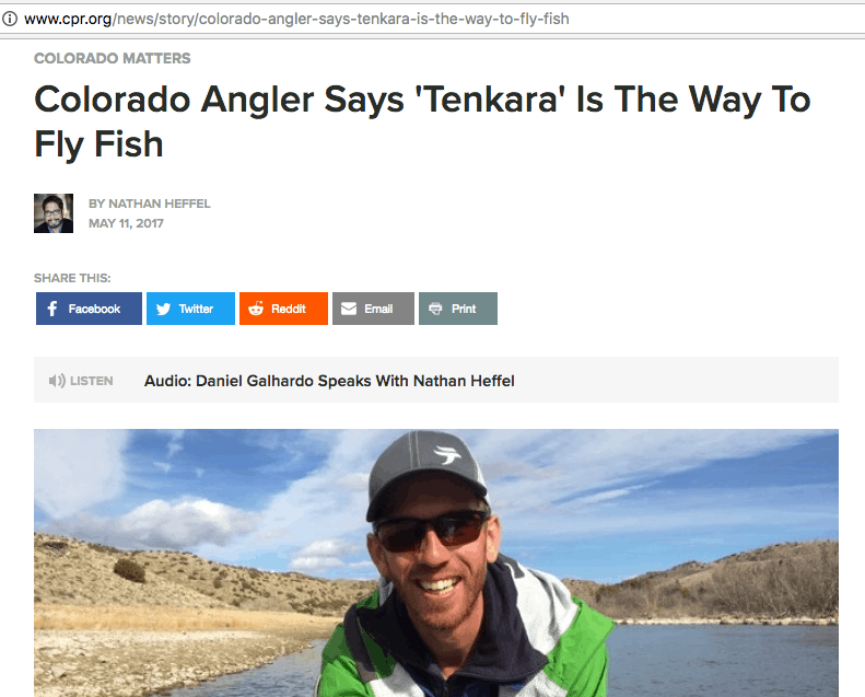 tenkara on Colorado Public Radio Network